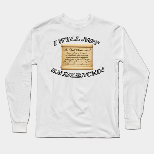 Free Speech Is For All Long Sleeve T-Shirt by Politics and Puppies